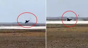 TSK'ya ait savaş uçağından yürekleri ağza getiren manevra