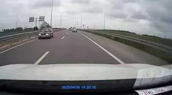 Sakarya'da Ters Yönde Giden Araç Tehlike Saçtı