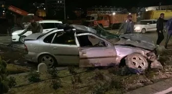 Karaman'da Takla Atan Otomobilde İki Yaralı