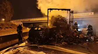 Adana'da korkunç kaza: Cip alev aldı, sürücü ve yolcu son anda kurtuldu