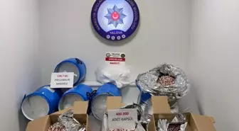 Yalova'da Uyuşturucu Operasyonu: 400 Bin Sentetik Ecza Kapsülü Ele Geçirildi