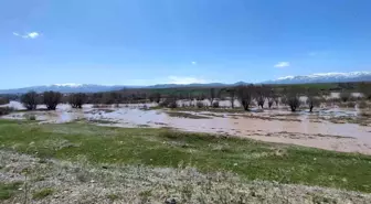 Ağrı'nın Taşlıçay İlçesinde Murat Nehri Taştı