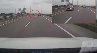 Görüntü Türkiye'den! Otoyolda ters yöne giren sürücü felakete yol açıyordu