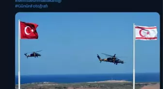 MSB'den KKTC ve Türk Bayrağıyla ATAK Helikopteri Paylaşımı