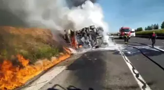 Şanlıurfa'da Yakıt Tankeri Kaza Yaptı, Alev Topuna Döndü