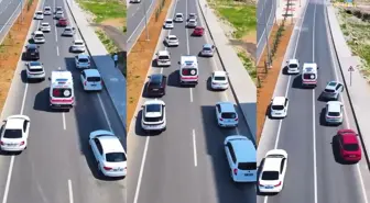 Batman'da Ambulanslar İçin 'Fermuar Sistemi' Tatbikatı Gerçekleşti
