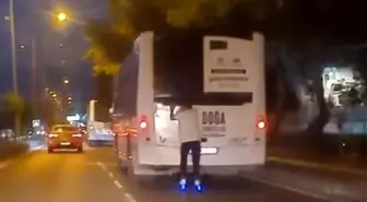 Çanakkale'de Patenli Gençin Tehlikeli Yolculuğu