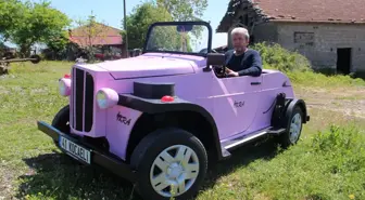 Kandıra'da Emekli Usta Çapa Makinesi Motoruyla Klasik Otomobil Yaptı