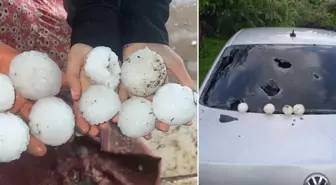 Şanlıurfa'da kar topu büyüklüğünde dolu yağdı
