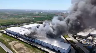 Tekirdağ'da Kauçuk Fabrikasında Yangın Çıktı