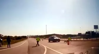 Cip, Polise Çarptı: Kaza Anı Kamerada!
