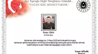 Irak'ın kuzeyinde Pençe Operasyon bölgesinde mayına basarak yaralanan asker şehit oldu