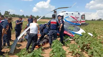 Adana'da Jandarmaya Ait Cayrokopter Düştü, 2 Personel Yaralandı