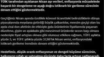 Bakan Bolat: Enflasyonda İstikrarlı Gerileme Devam Ediyor