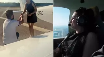 Seviyeyi arşa çıkardı! Genç adamdan sevgilisine unutulmaz evlilik teklifi