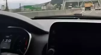 Kamyon limit tanımadı! 139'la giden otomobil bile yetişemedi