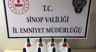 Sinop'ta 40 Litre Etil Alkol Ele Geçirildi