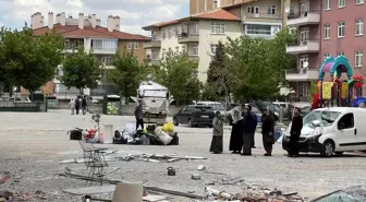 Konya'da Doğalgaz Patlamasında Aileler Eşyalarını Kurtarma Telaşına Düştü