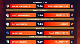 Trendyol Süper Lig'de 36. Haftanın Programı Açıklandı