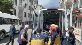 Çorlu'da 1,5 metre yükseklikten düşen işçi yaralandı
