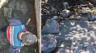 İzinsiz kazıda 2 bin yıllık mozaik buldular, İtalyanlara satma çalışırken yakalandılar