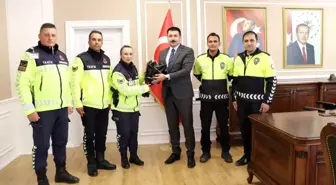 Diyadin Kaymakamı Mustafa Karali, Trafik Haftası Kapsamında Trafik Personelini Kabul Etti