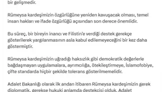 Türk Öğrencinin Serbest Bırakılması Adalet Bakanı'ndan Hoşgeldin Mesajı
