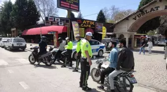 Beyşehir'de Kask Takmayan Motosiklet Sürücülerine Cezai Yaptırım