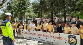 Bozkır'da Öğrencilere Trafik Eğitimi Verildi