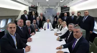 Cumhurbaşkanı Erdoğan, Arnavutluk ziyaretinin ardından uçakta gazetecilerin sorularını yanıtladı: (1)