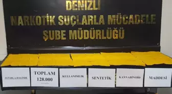 Denizli'de Uyuşturucu Operasyonu: 128 Bin Kullanımlık Sentetik Uyuşturucu Ele Geçirildi
