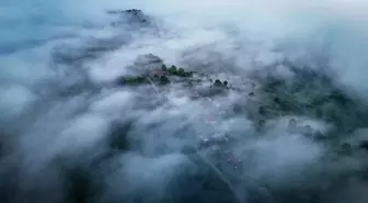 Düzce'de Sis Manzaraları Dronla Görüntülendi