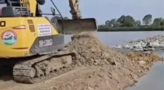 İpsala'da Sulama İçin Meriç Nehri'ne Set Yapıldı