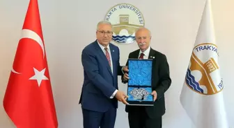 Ege Üniversitesi Rektörü Prof. Dr. Budak, Trakya Üniversitesi Rektörü Hatipler'i Ziyaret Etti