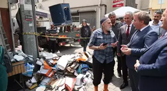 Erzincan'da Dükkan Yangını: Vali Hasar Tespit Çalışmalarını İnceledi