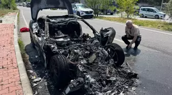 Seyir halindeyken küle dönen milyonluk araç Beşiktaş başkanının oğlunun çıktı