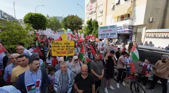 Mersin'de Filistin'e Destek Yürüyüşü Düzenlendi