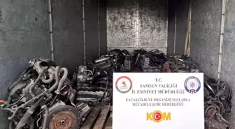 Samsun'da Kaçak Lüks Araç Motoru Operasyonu: 13 Motor Ele Geçirildi