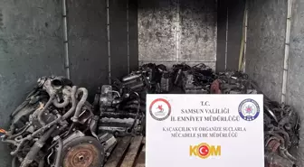 Samsun'da Kaçak Gümrük Operasyonu: 13 Otomobil Motoru Ele Geçirildi