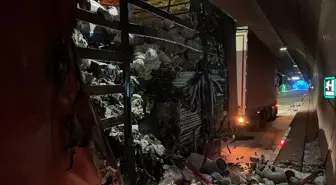 Zigana Tüneli'nde Tır Yangını