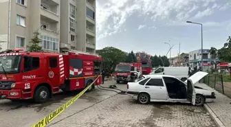 Uşak'ta Evli Çift Arasında Tartışma, Koca Evi ve Araçları Yaktı