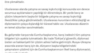 AK Parti Sözcüsü Çelik: Cumhurbaşkanımızın barış iradesi en güvenilir iradedir