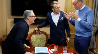 Avrupa bu görüntüyle sarsıldı! Macron, Starmer ve Merz trende kokain mi kullandı?