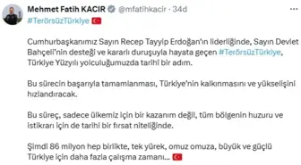 Bakan Kacır: Terörsüz Türkiye, Türkiye'nin kalkınmasını hızlandıracak