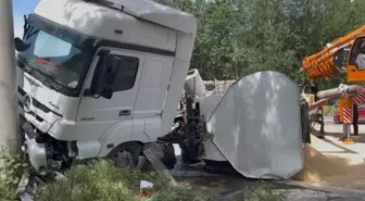 Sakarya'da Yem Yüklü TIR Devrildi, Yol 2 Saat Kapalı Kaldı