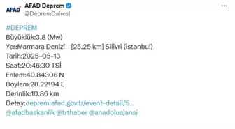 İstanbul'da 3.8 büyüklüğünde deprem / Ek görüntüyle