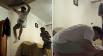 Arkadaşların 'kemer' oyunu hastanede bitti