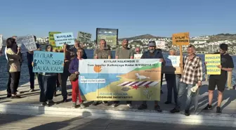Bodrum'da Kaçak İskelere Protesto