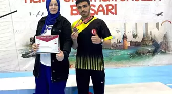 Elazığlı Sporcu Muhammed Talha Kurban Bilek Güreşinde Türkiye İkincisi Oldu