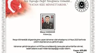 Bakan Güler'den Taziye Mesajı